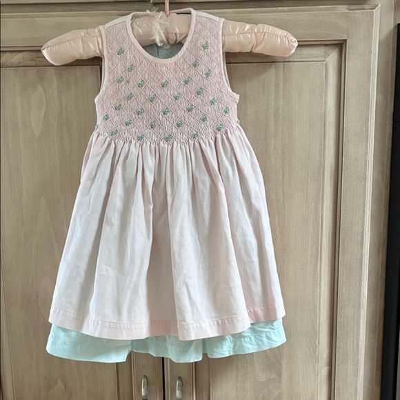 Ralph Lauren Pink and pale blue Kids Dress sz 2T smocked - Picture 1 of 9